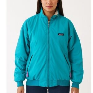 Patagonia coat Vintage jacket fleece lined nylon exterior full zip up snap SZ S